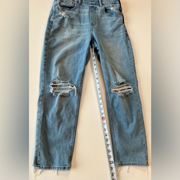 American Eagle Outfitters Mom Denim Distressed Overalls - Picture 4 of 13